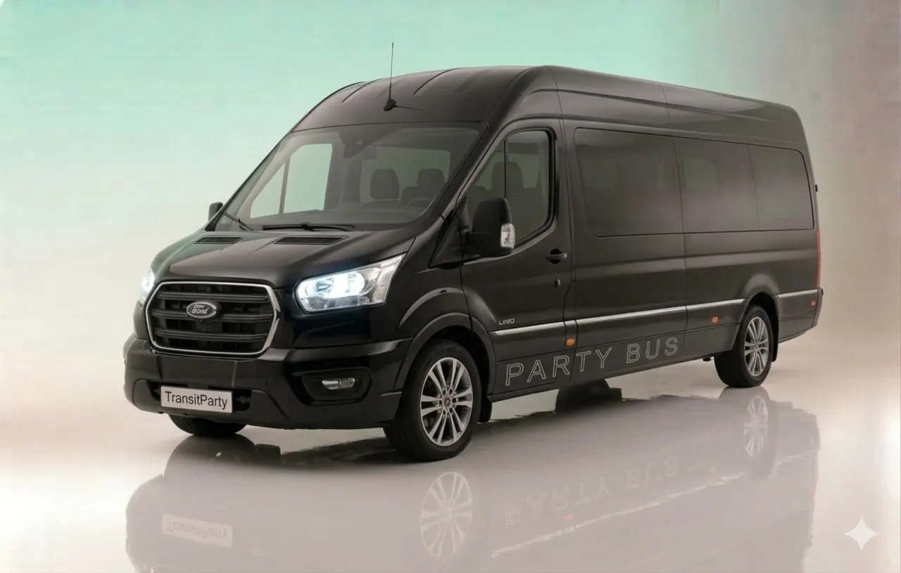 Ford Transit Luxury Party Bus — Purple Heart Limo
